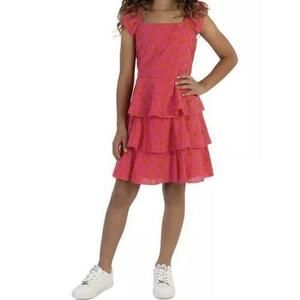 Speechless Big Girls Embroidered Tiered Knee-Length Dress
